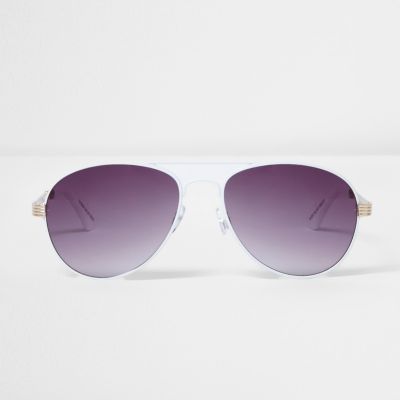 White smoke lens sunglasses
